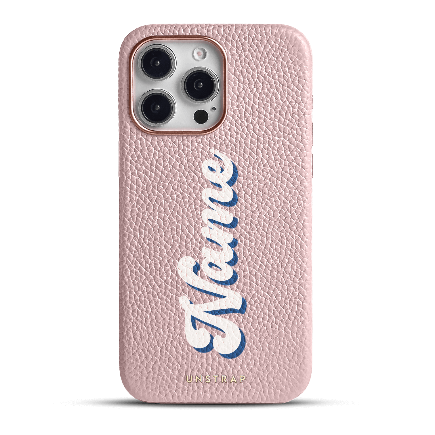 Pebbled Leather MagSafe iPhone Case - Rose