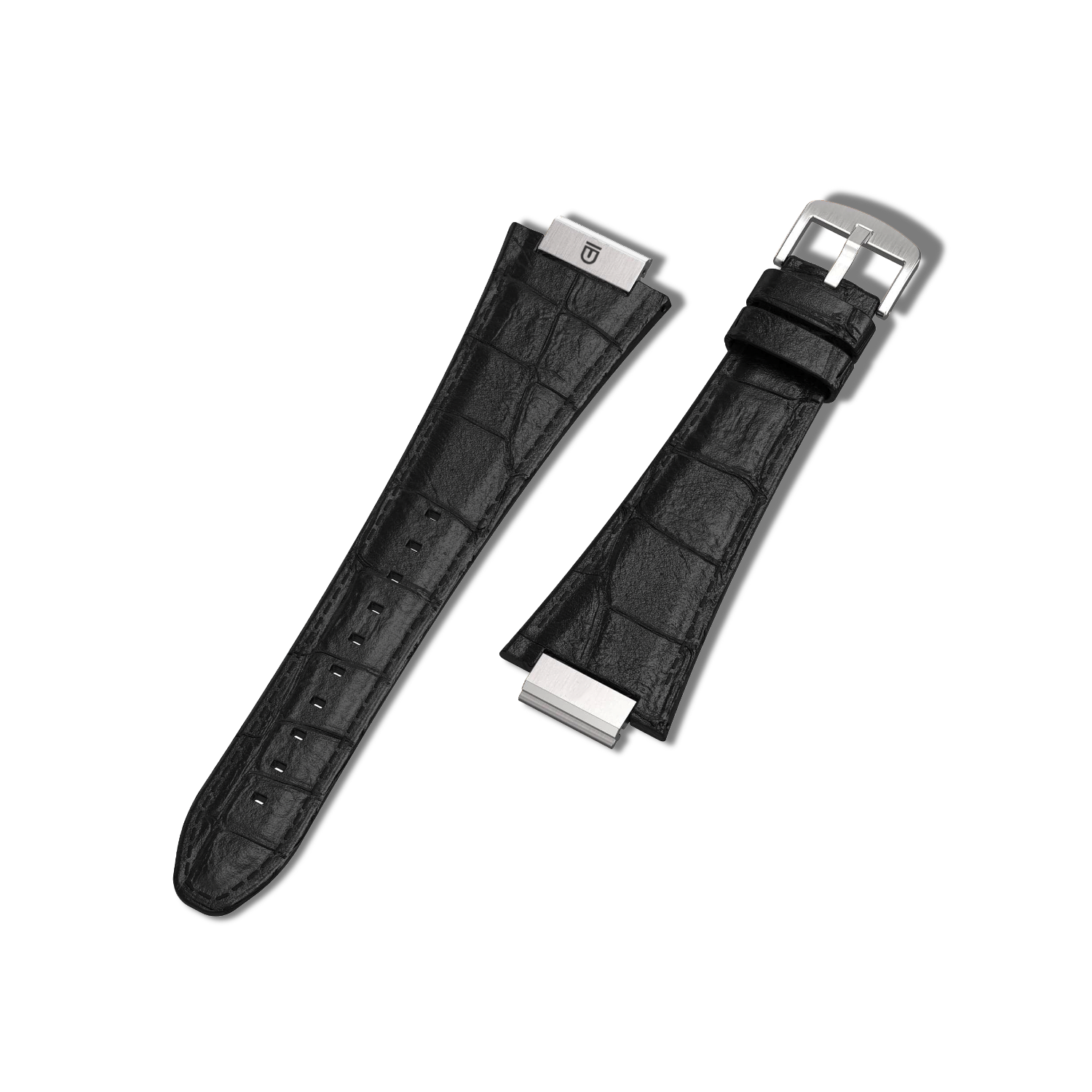 Apple Watch Strap Silver Black ML - Leather