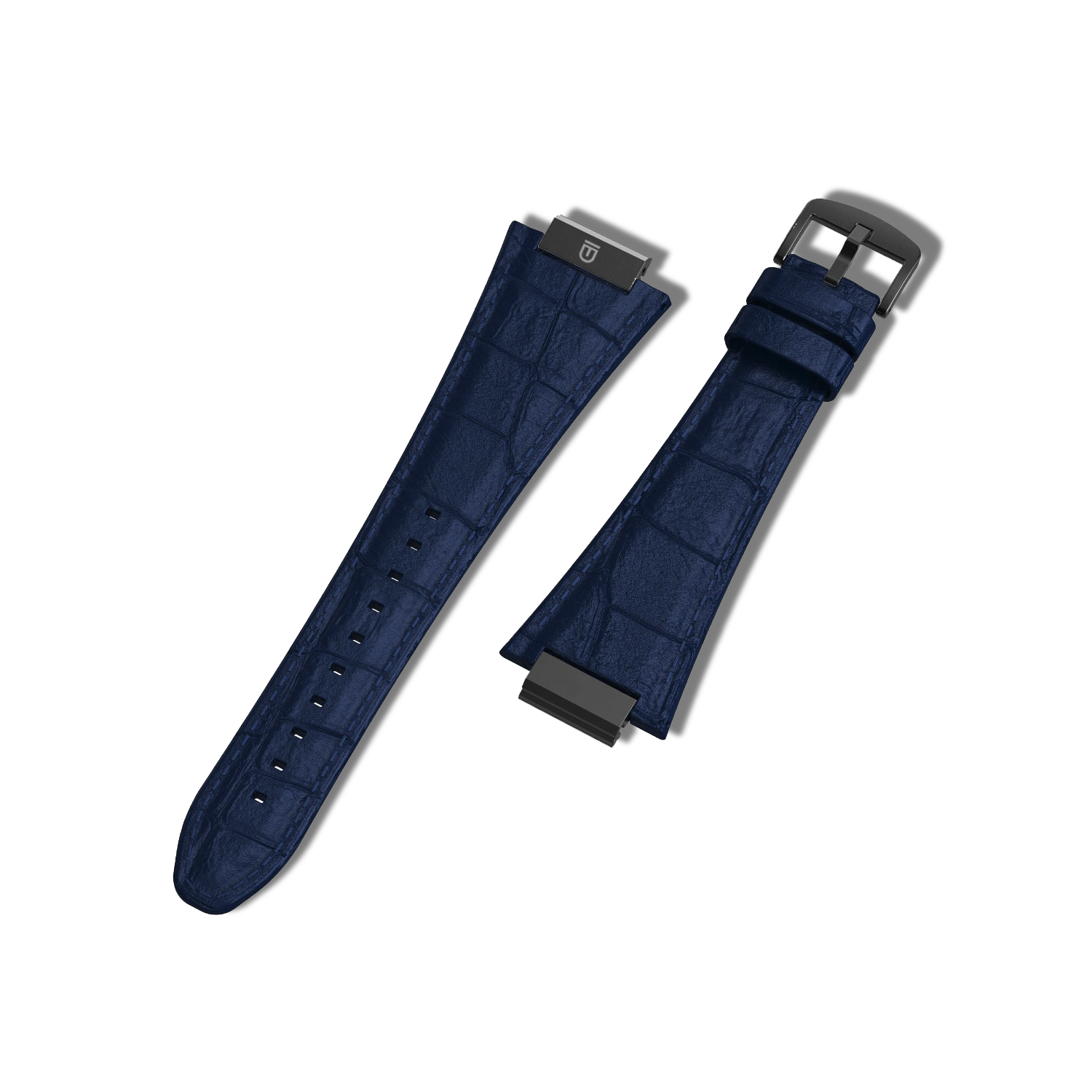 Apple Watch Strap Black Navy ML - Leather