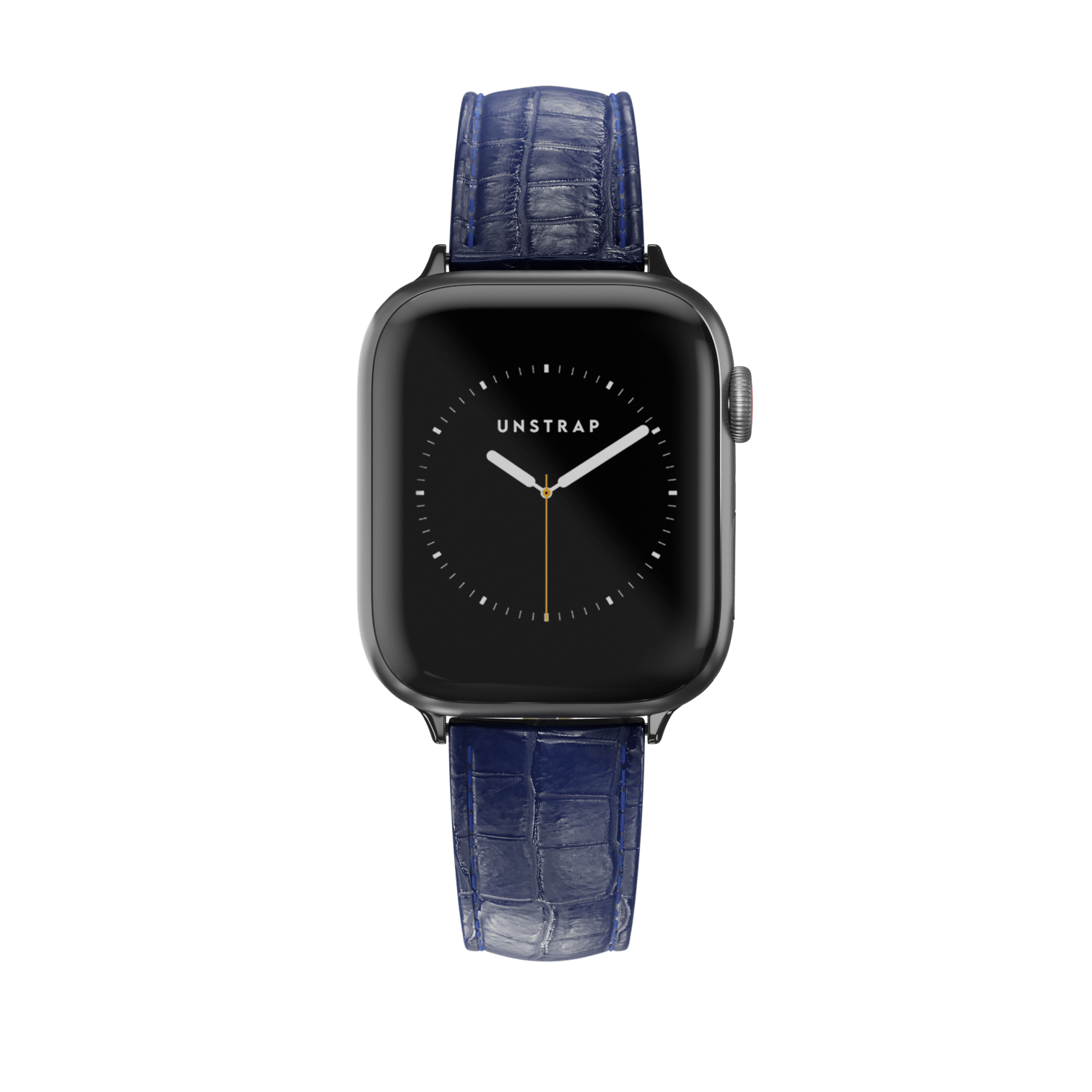 Blue Leather Montreal Apple Watch Bracelet Strap Unstrap