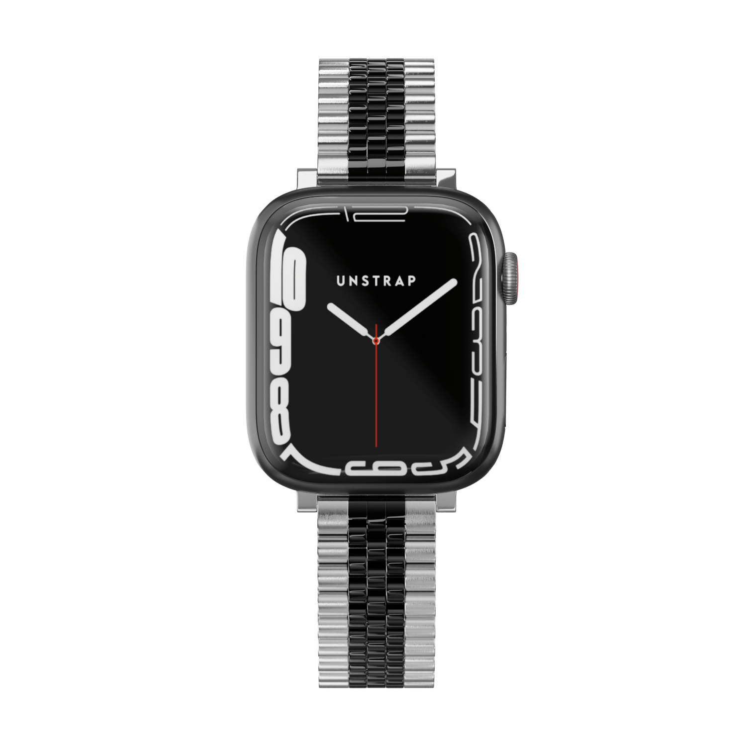Apple Watch Bracelet Strap - Jubilee - Silver Black