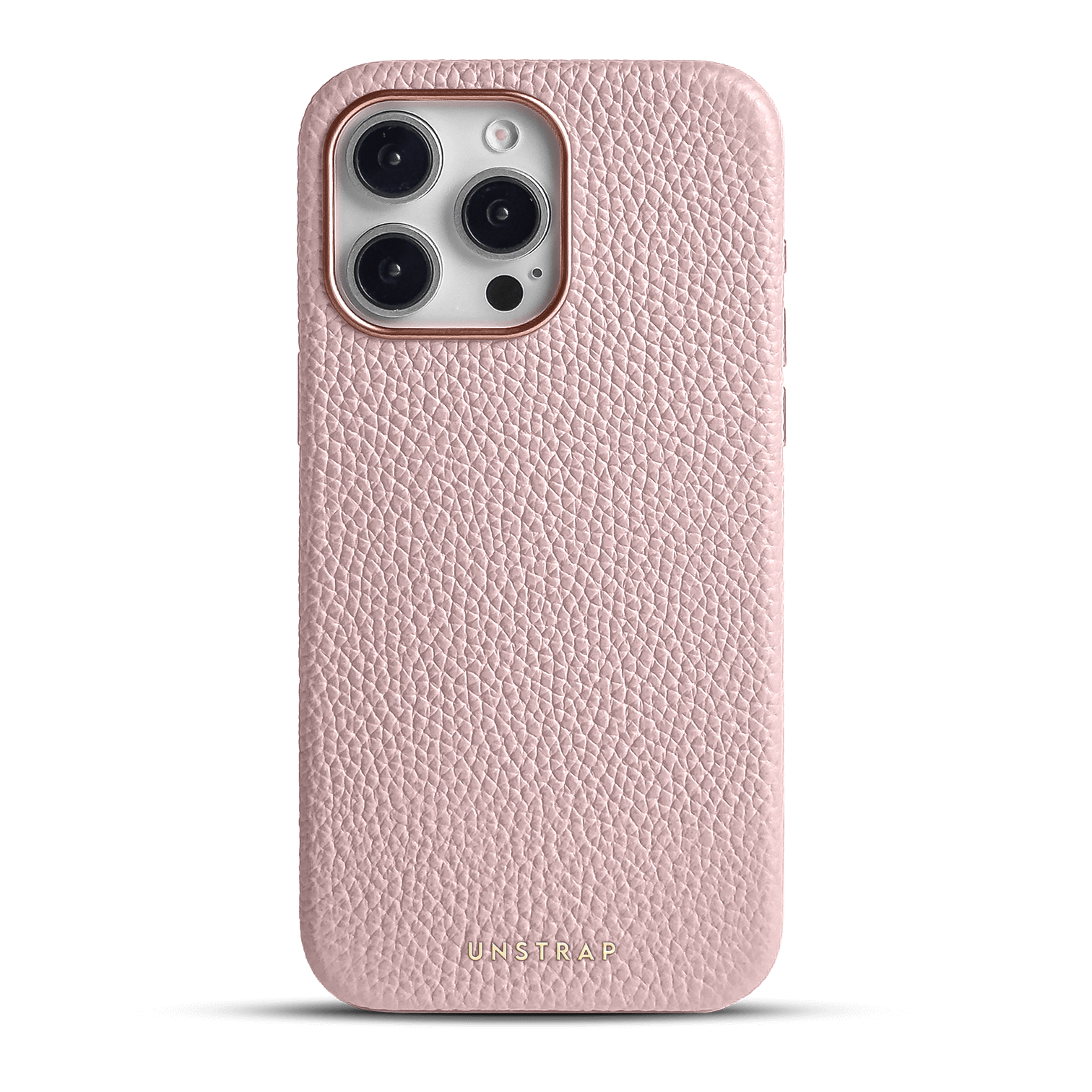 Pebbled Leather MagSafe iPhone Case - Rose