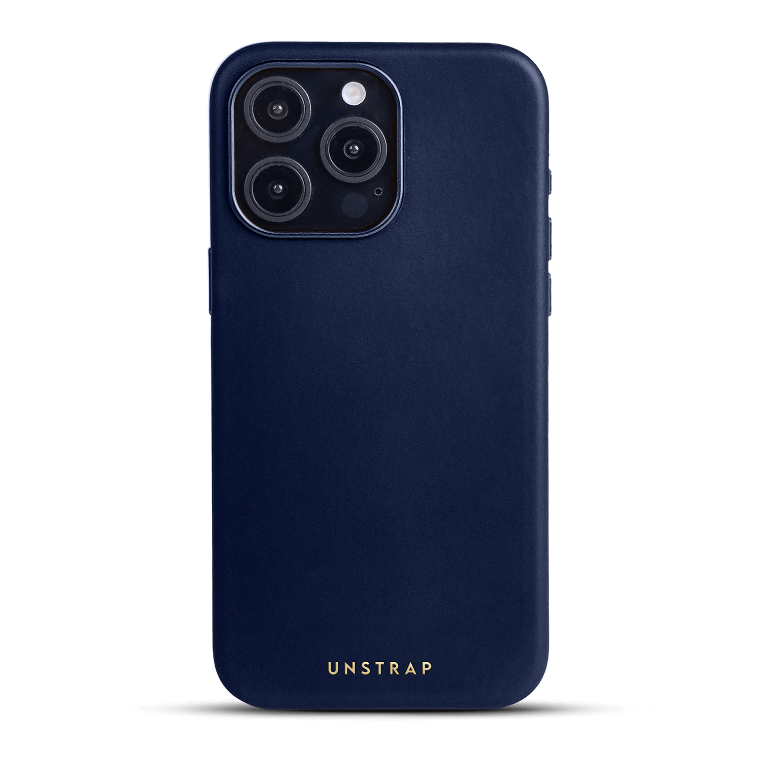 Soft Leather MagSafe iPhone Case - Navy