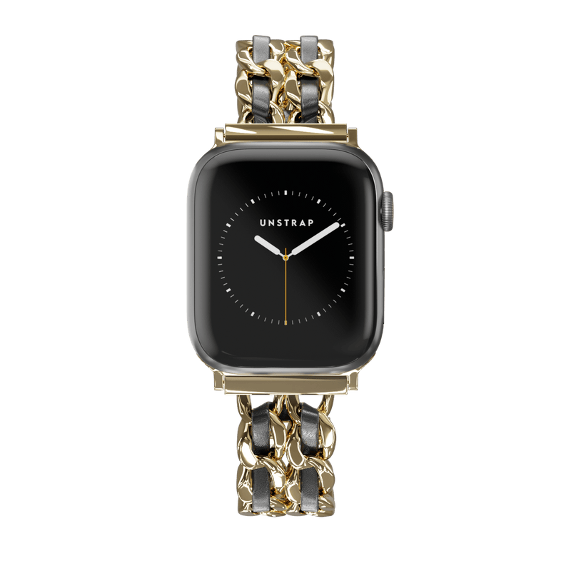 Rose Gold Black Florence Apple Watch Bracelet Strap Unstrap