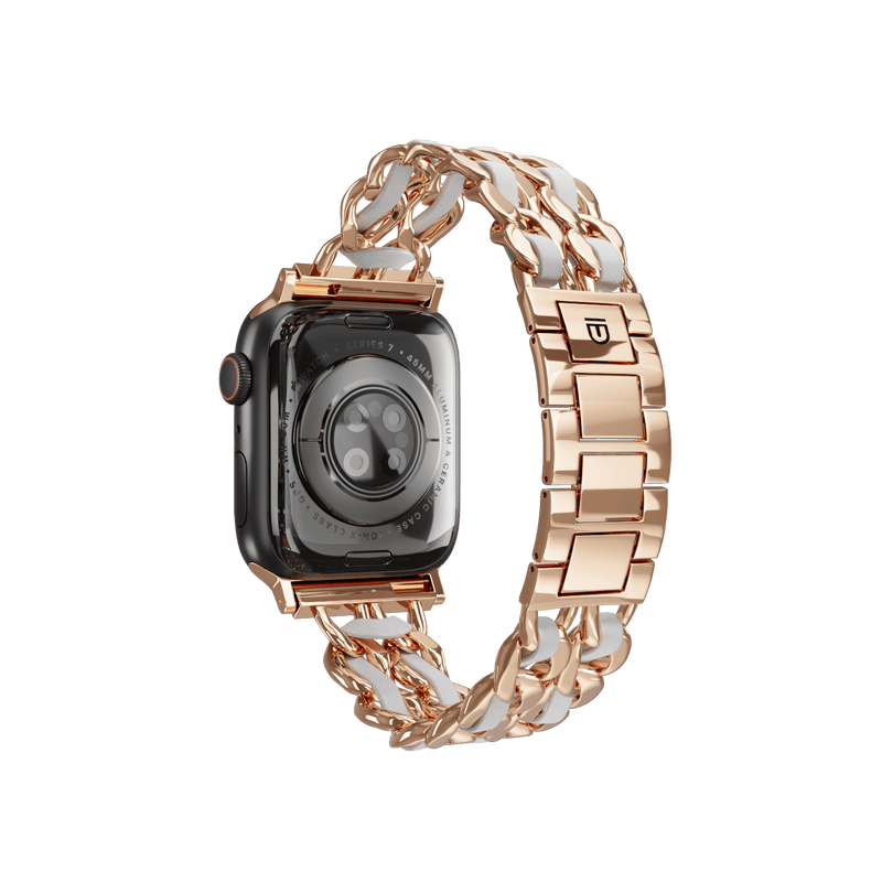 Apple Watch Bracelet Strap - Florence - Rose Gold White