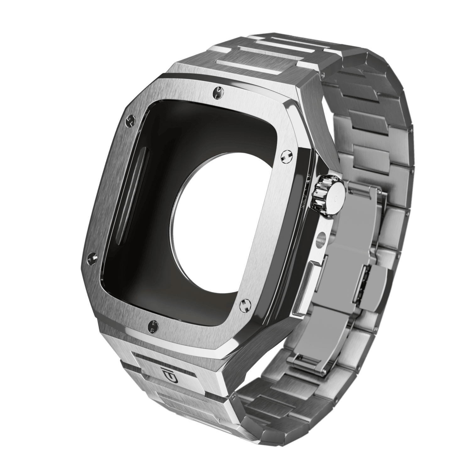 Stainless Steel Apple Watch Silver Case Band Unstrap