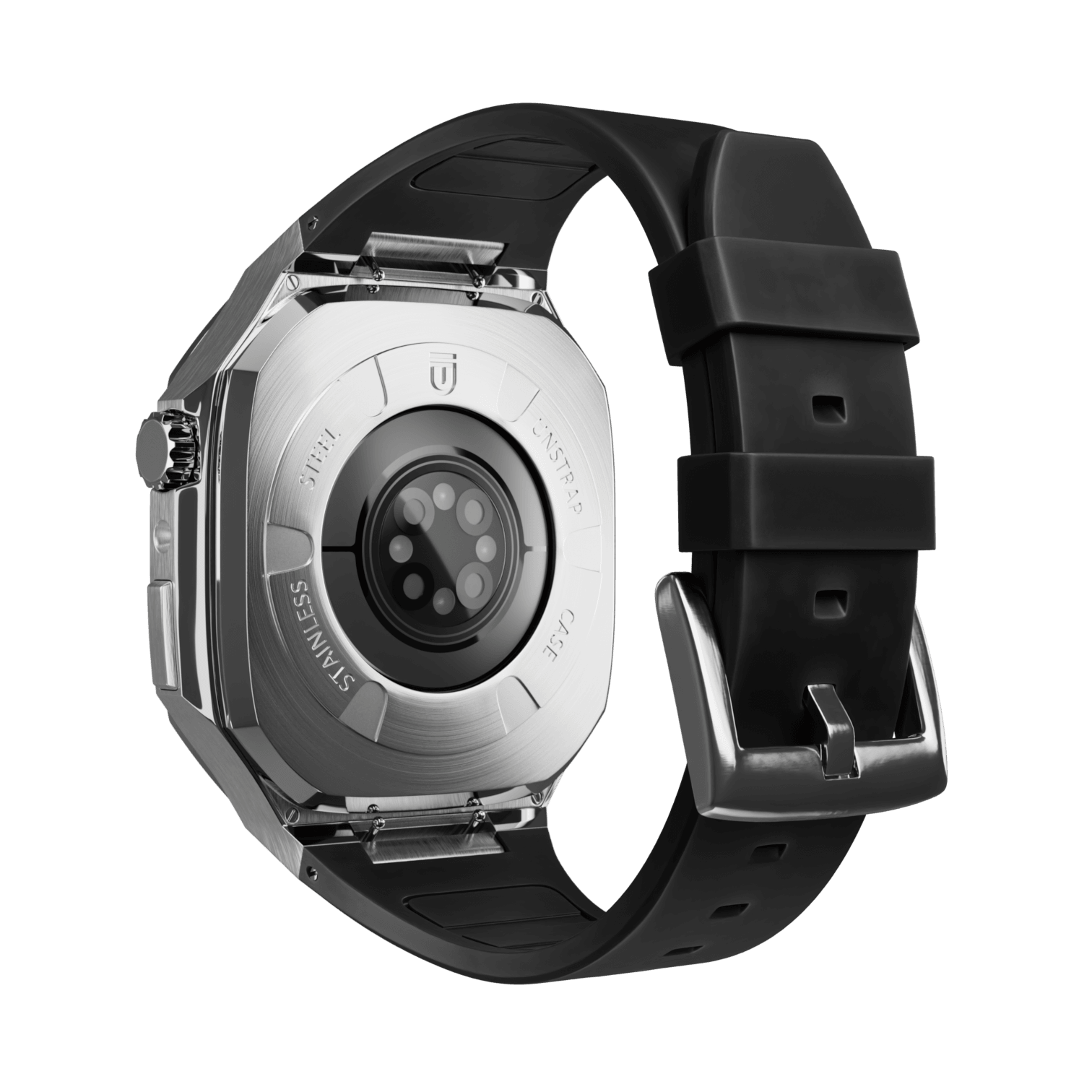 Apple Watch 錶殼銀色 - 黑色 ML - 橡膠