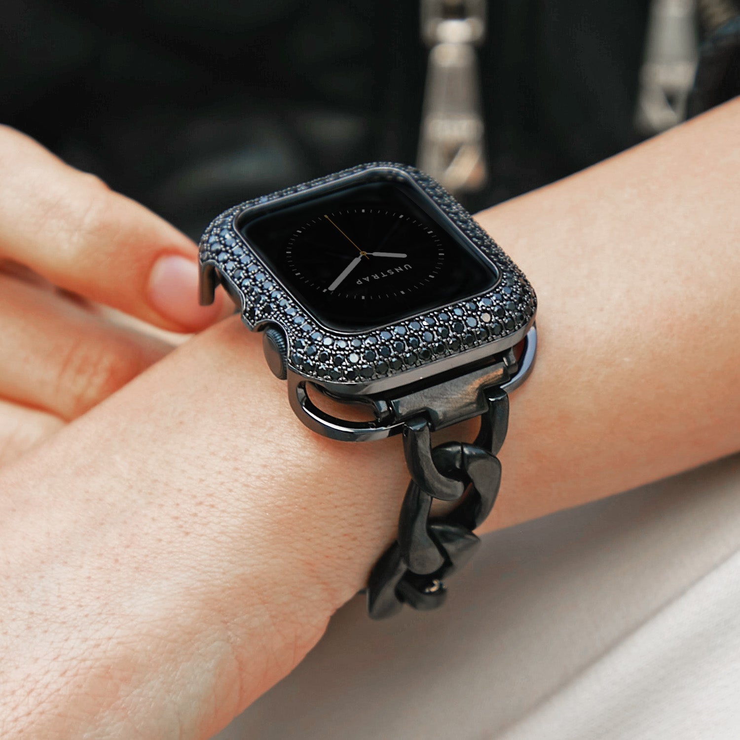 Multi Crystal Apple Watch Case All Black