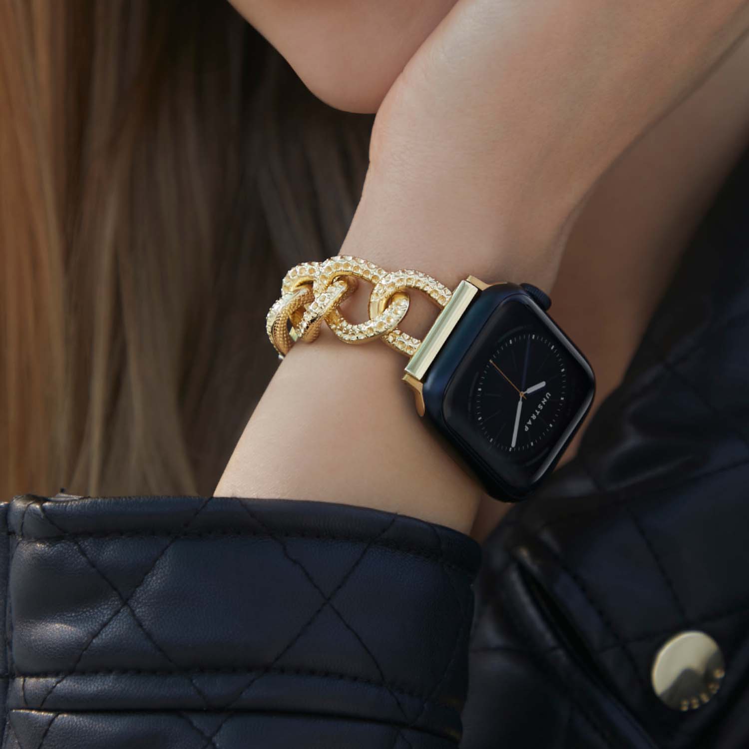 Ladies Strap for Apple Watch Band Series 8 7 6 5 Steel Chain Bracelet –  www.Nuroco.com