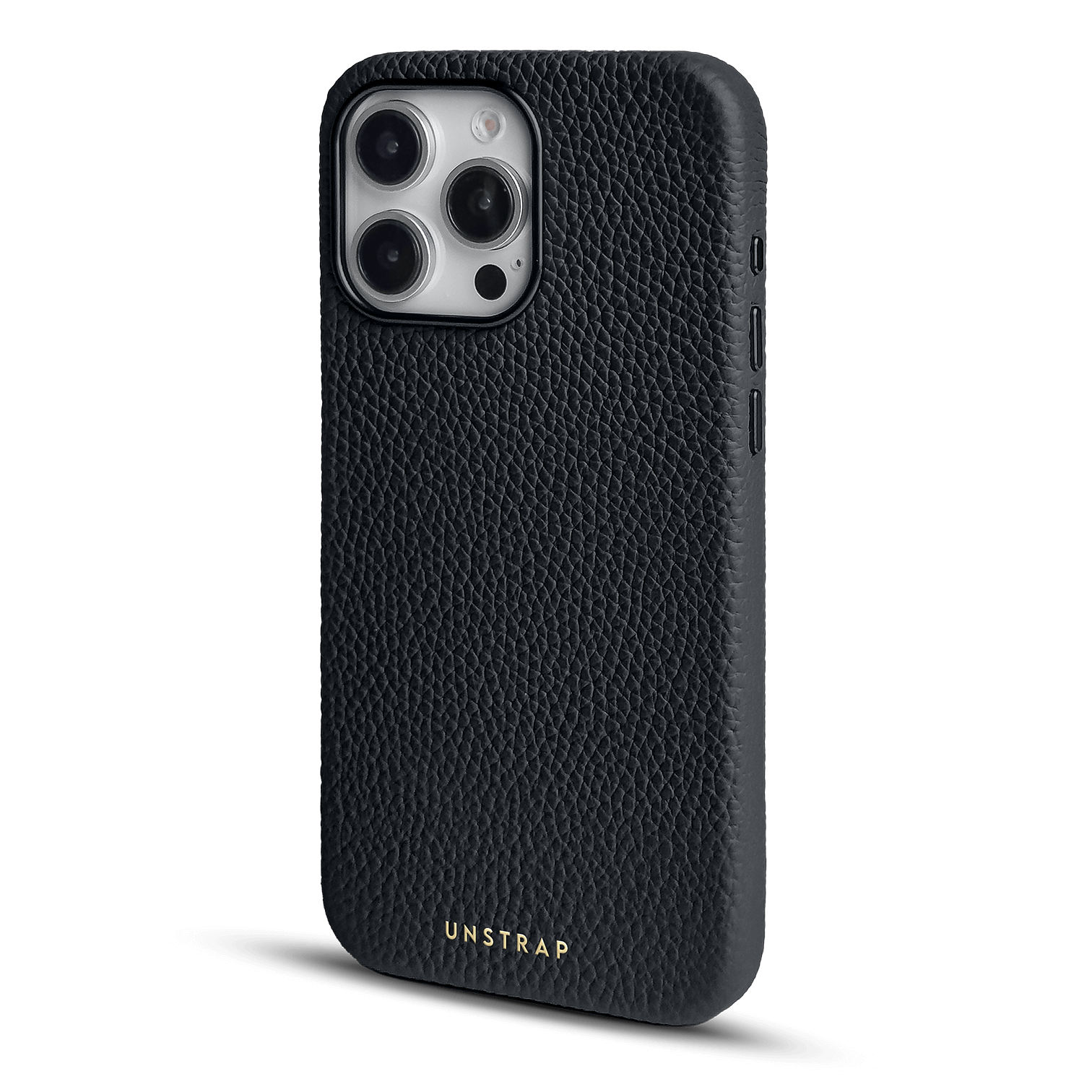 Pebbled Leather MagSafe iPhone Case - Black