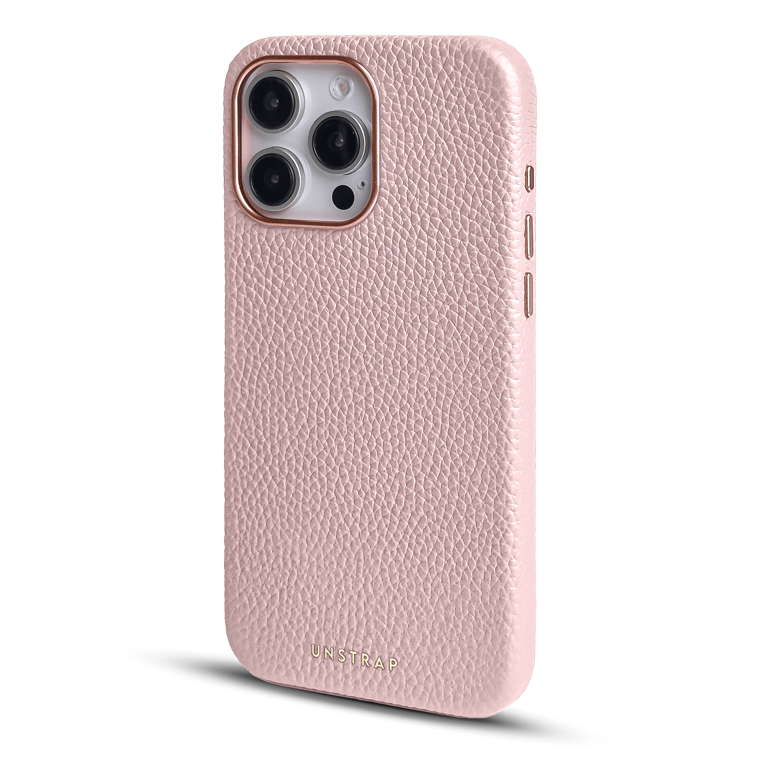 Pebbled Leather MagSafe iPhone Case - Rose