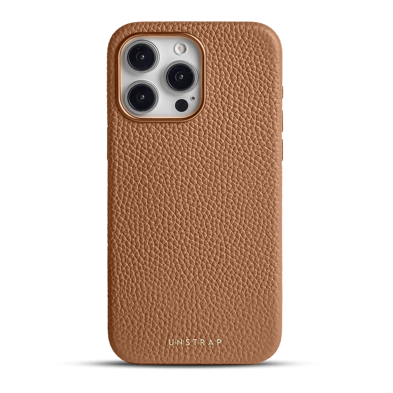 Pebbled Leather MagSafe iPhone Case - Tan
