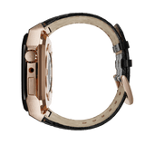 Apple Watch Case Rose Gold - Black ML - Leather - UNSTRAP 