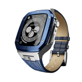 44MM_Silver -Two Tone-Navy_Leather