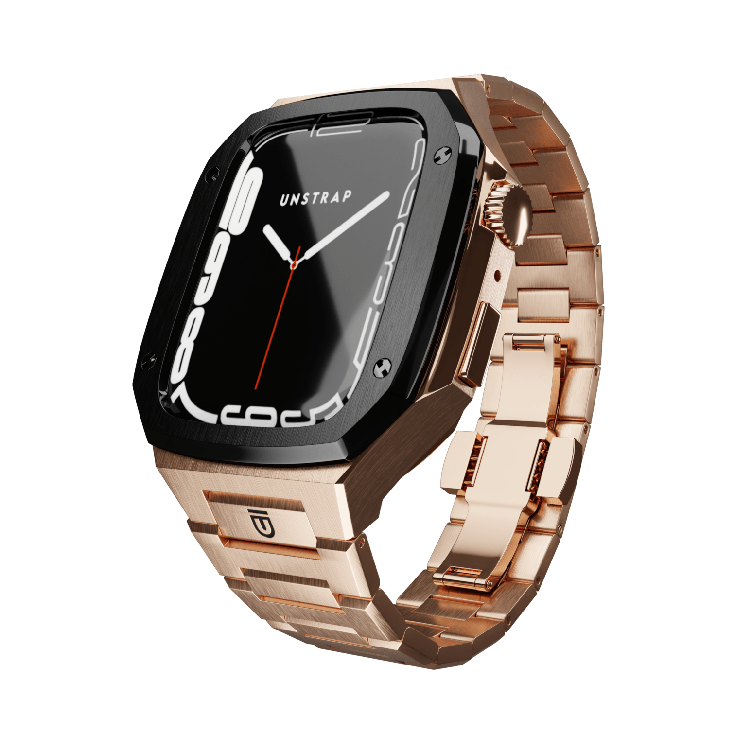 apple-watch-case-rose-gold-black-ml-steel-unstrap