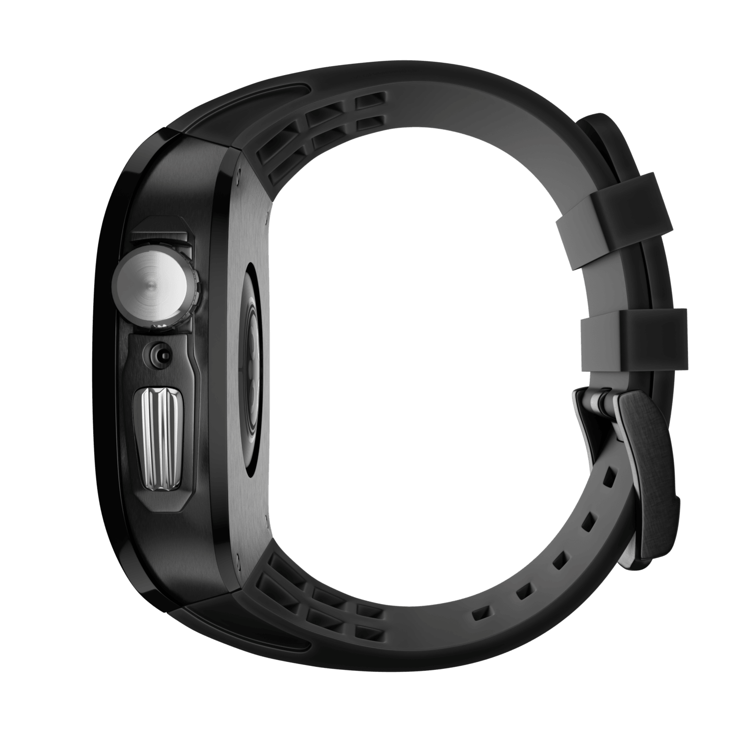 Rubber Apple Watch Black MC Case Band Unstrap