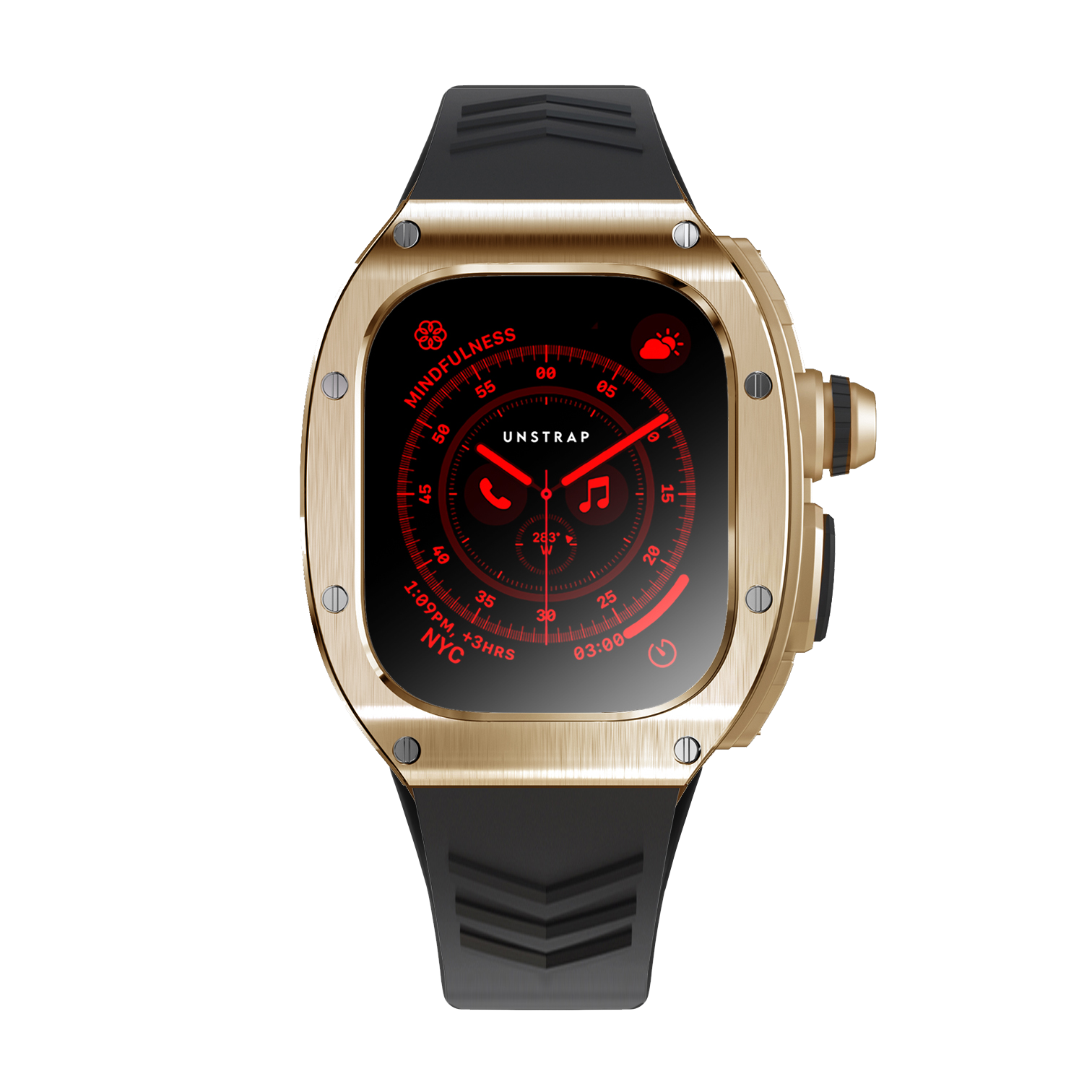 Apple Watch 錶殼 Monaco Ultra 玫瑰金 - 橡膠