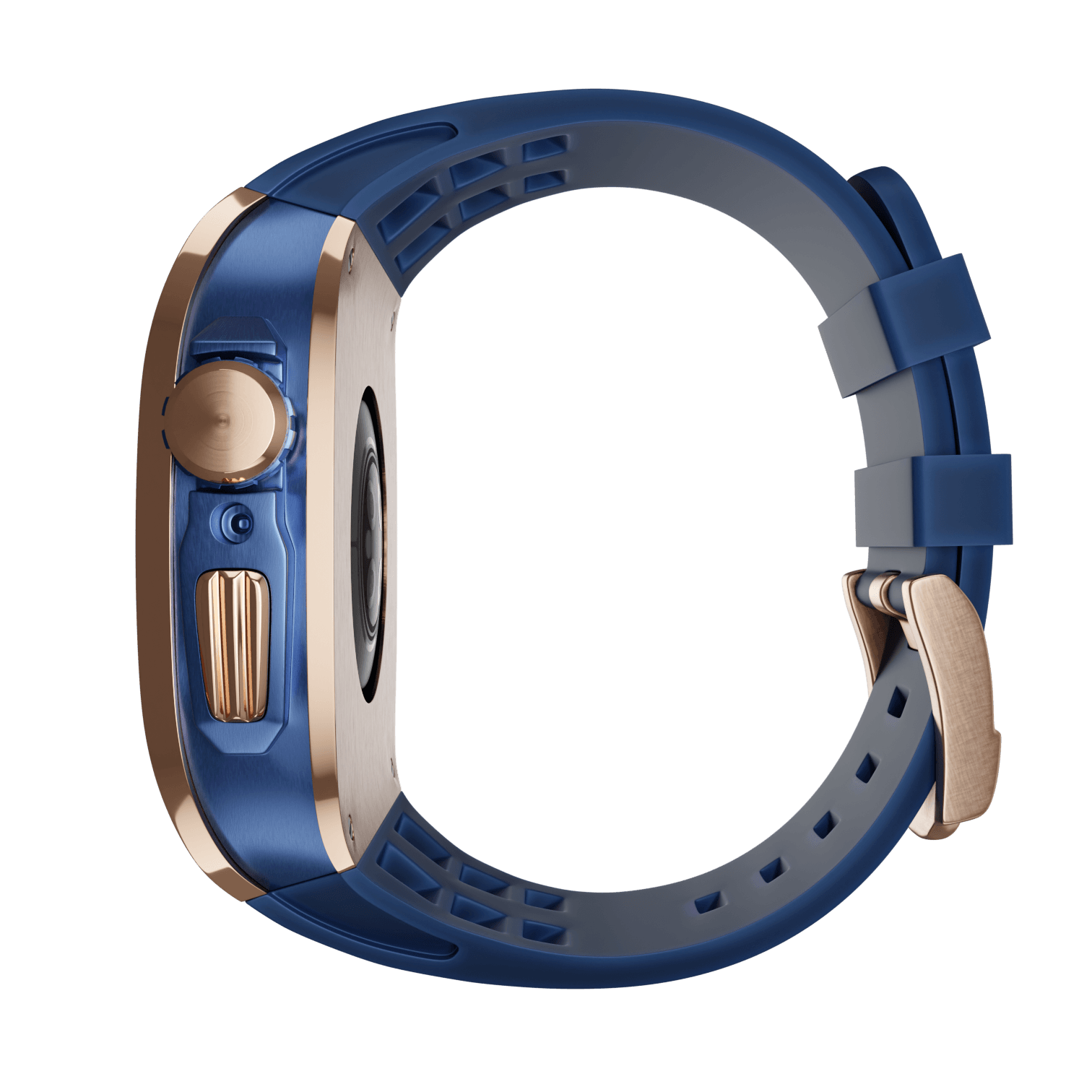 Apple Watch Case Rose Gold Navy MC - Rubber
