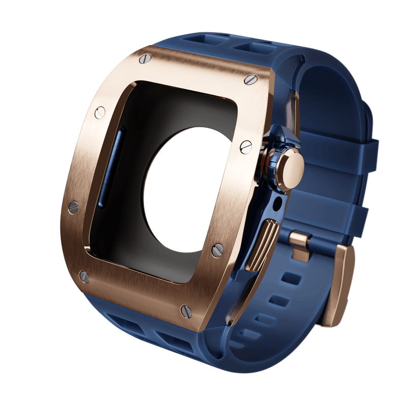 Apple Watch Case Rose Gold Navy MC - Rubber